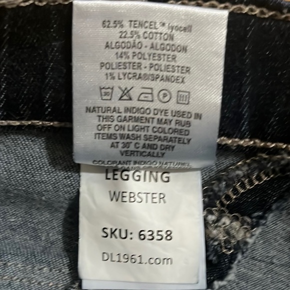 DL1961 Girls Denim Candy Legging Dark Blue Jeans size 12 DL Ultimate - Picture 8 of 10